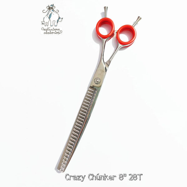 TIJERA CURVA CRAZY CHÚNKER 28T 8" Microdentado fino