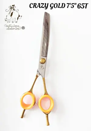 TIJERA CURVA CRAZY GOLD THINNING 66T 7,25"