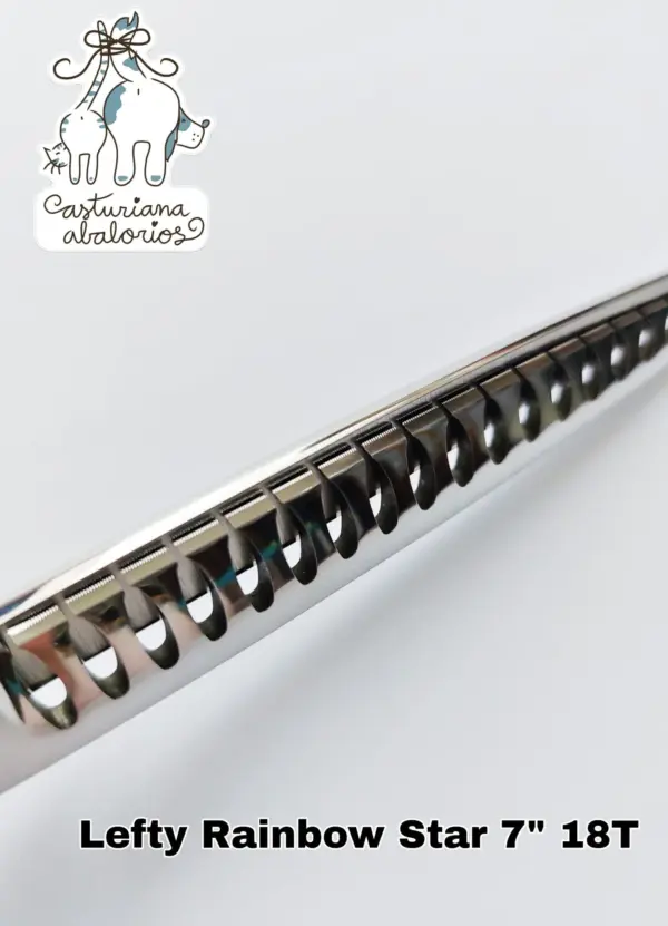 TIJERA LEFTY RAINBOW STAR MICRODENTADA - Imagen 3