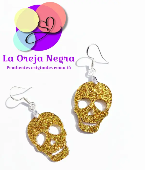 Pendientes CALAVERAS Varios Colores - Imagen 2