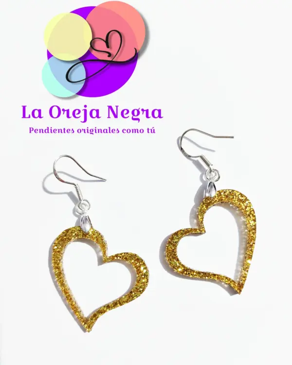 Pendientes CORAZONES ABIERTOS Varios Colores