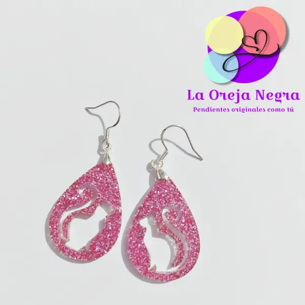 Pendientes LÁGRIMA GATO Varios Colores - Imagen 7