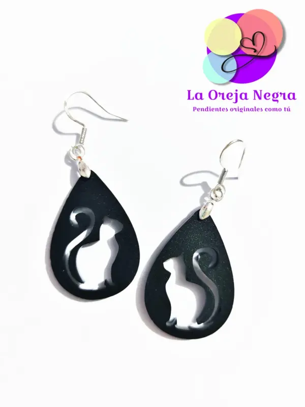 Pendientes LÁGRIMA GATO Varios Colores - Imagen 5