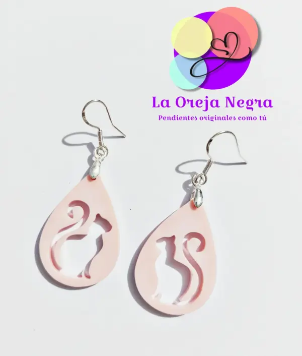 Pendientes LÁGRIMA GATO Varios Colores - Imagen 4