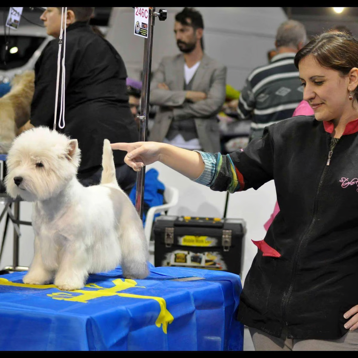 Imagen de Ana con un perro