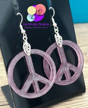 Pendientes de resina PAZ