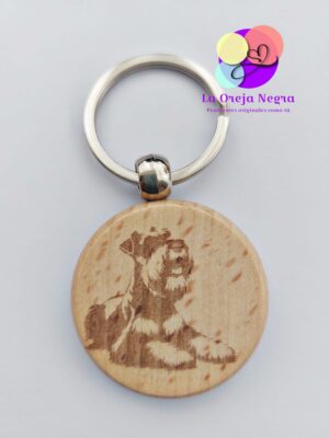 Llavero SCHNAUZER madera