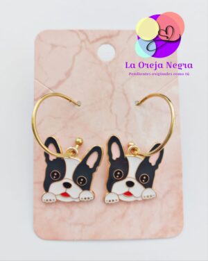 Pendientes Bulldog Francés Aro