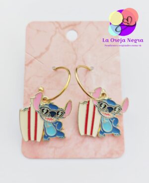 Pendientes Stich Aro