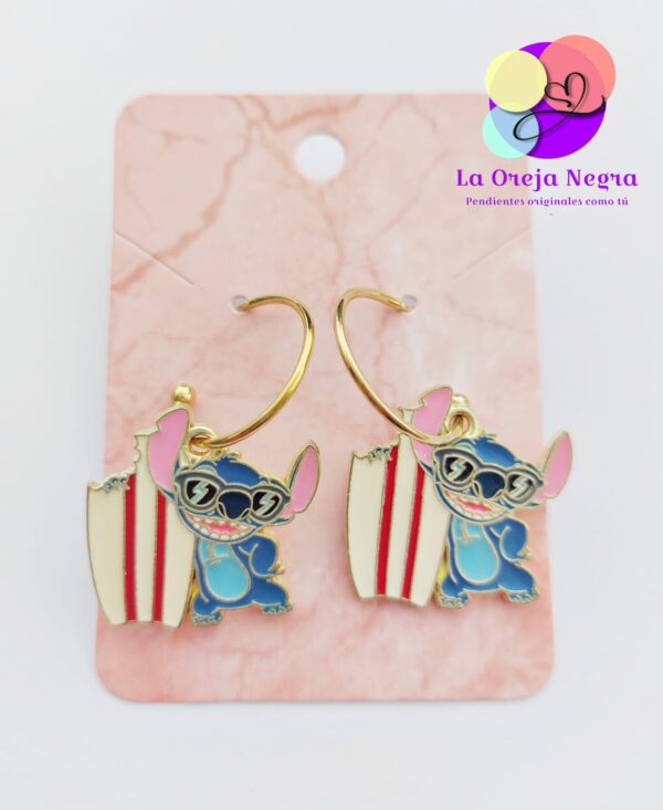 Pendientes Stich Aro