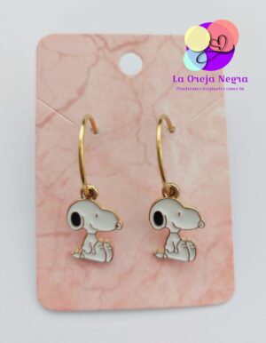 Pendientes Snoopy Aro