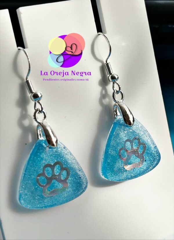Pendientes Huella azul - Imagen 2