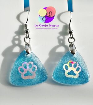 Pendientes Huella azul