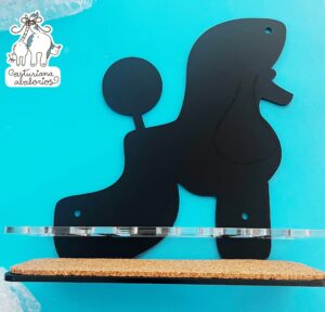Portacuchillas Caniche Escandinavo Negro