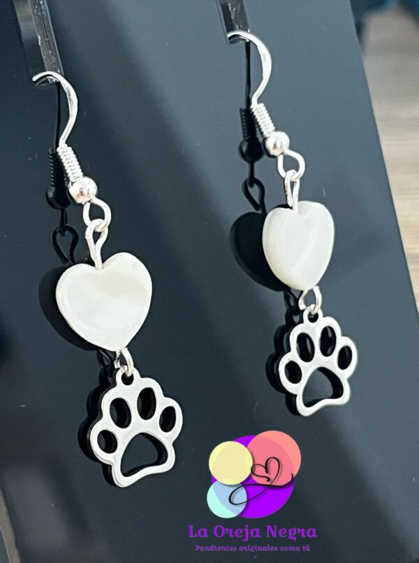 Pendientes Huella nácar - Imagen 2