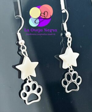 Pendientes Huella nácar