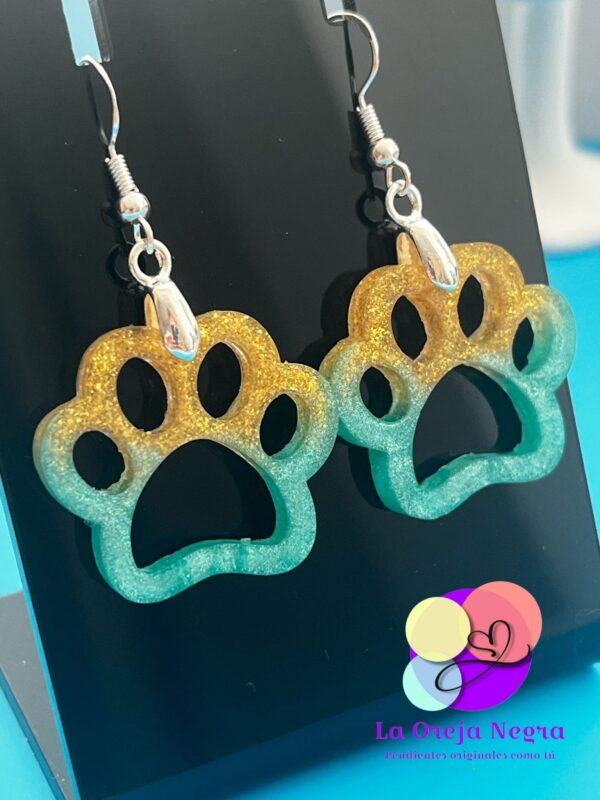 Pendientes Huellas de resina - Imagen 4