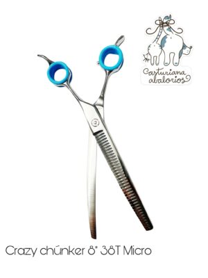 TIJERA CURVA CRAZY CHÚNKER 38T 8" Microdentado fino