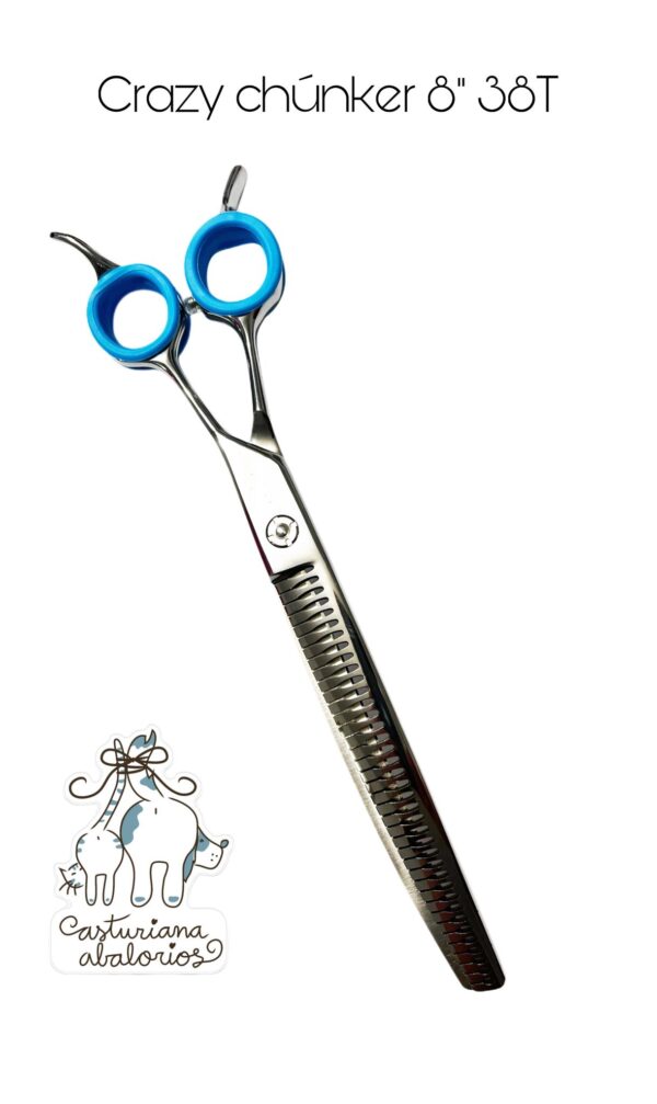TIJERA CURVA CRAZY CHÚNKER 38T 8" Microdentado fino - Imagen 2