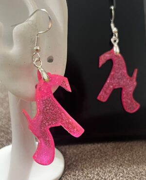 Pendientes Kerry Fuxia Purpurina