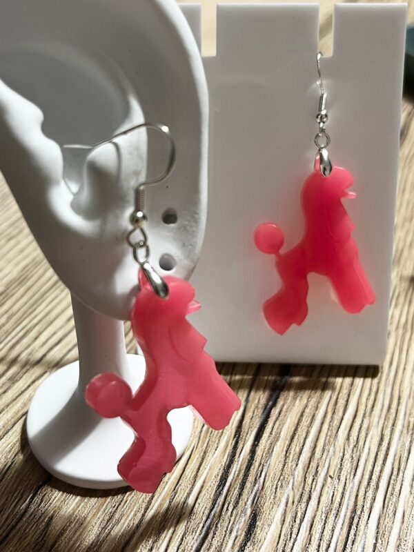 Pendientes Caniche Moderno Rosa