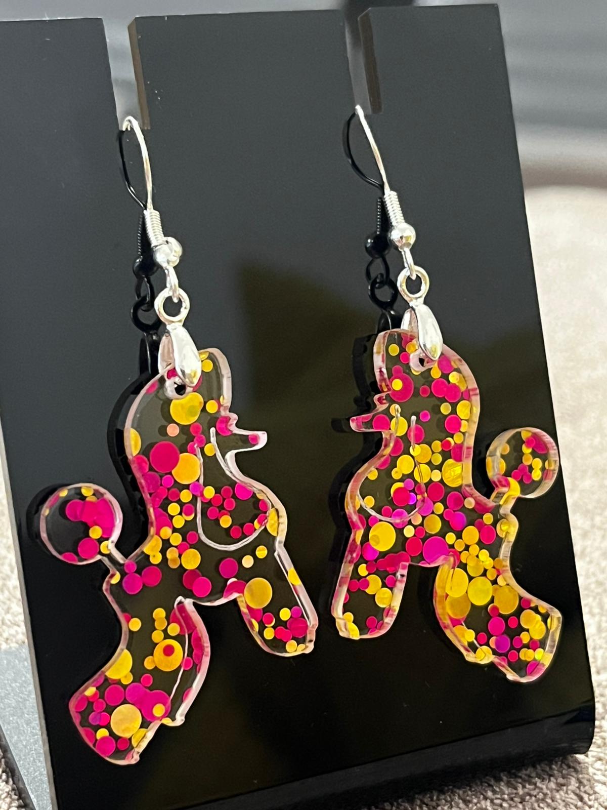 Pendientes metacrilato CANICHE ESCANDINAVO - Imagen 3