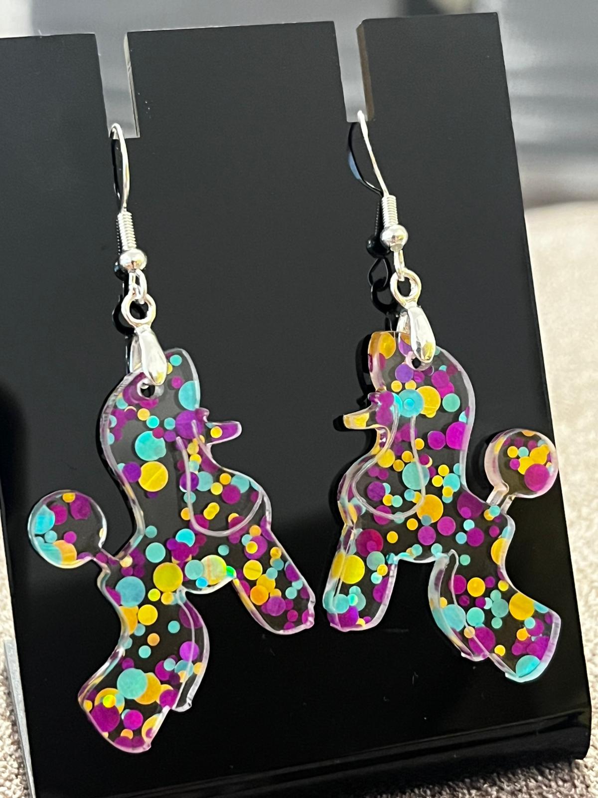 Pendientes metacrilato CANICHE ESCANDINAVO