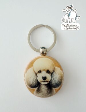 Llavero CANICHE madera