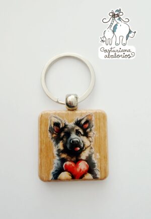 Llavero PASTOR madera