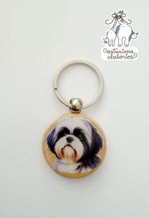 Llavero SHIHTZU madera