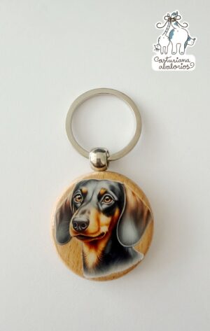 Llavero TECKEL madera