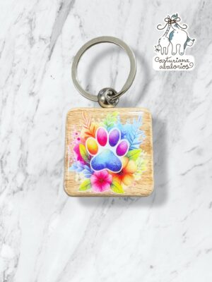 LLAVERO HUELLA CUADRADO